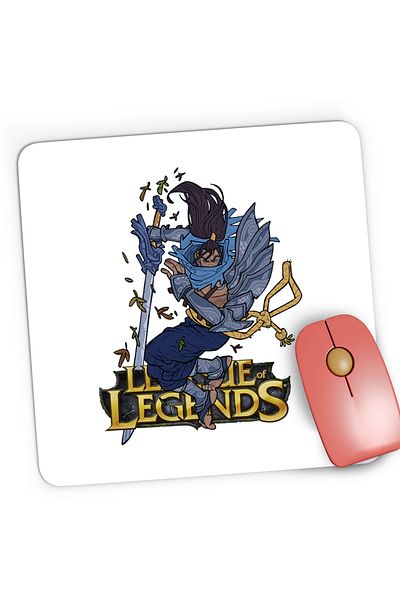 OEM Mousepad Gaming Yasuo League of Legends Ionian LoL Unforgiven, 21x19 cm
