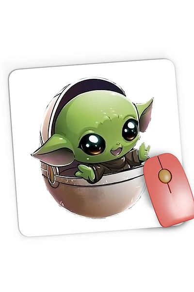 OEM Mousepad Gaming Baby Yoda Cos, Star Wars, Mandalorian, 21x19 cm