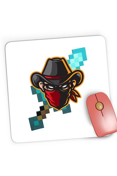 OEM Mousepad Gaming Bandit Cowboy Fortnite Minecraft, 21x19 cm
