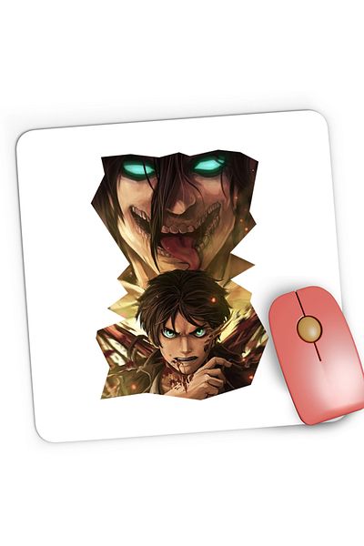 OEM Mousepad Gaming Attack on Titan Eren Anime Manga Artist, 21x19 cm