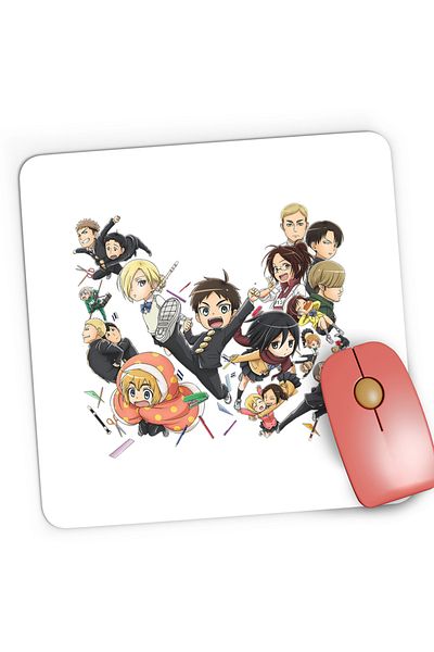 OEM Mousepad Gaming Attack on Titan All Team Gang Echipa Anime, 21x19 cm