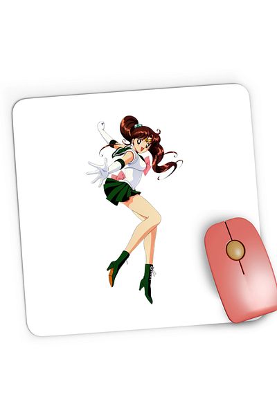 OEM Mousepad Gaming Jupiter Sailor Moon Green Anime, 21x19 cm