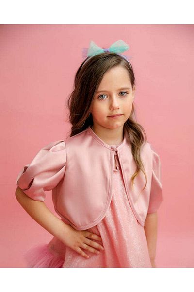 fustite cu luminite Occasional children's bolero, to be worn over, Pink - 6-10 years (116-140 cm)