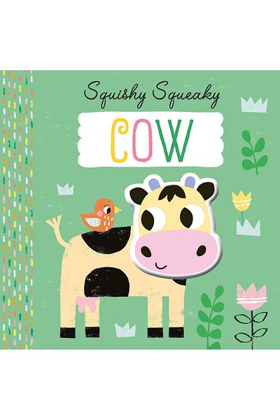 North Parade Children's book, NPP, Squishy Squeaky Cow - Children's Silicone Board Book, 1+ years