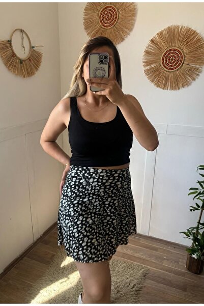 Butik Desenli Şort Etek