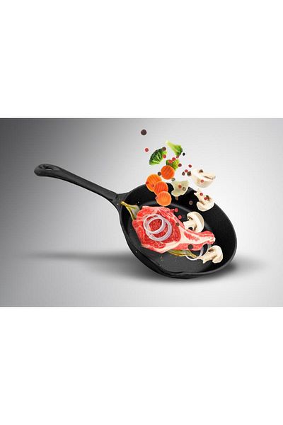 Heinner Cooking by Heinner frying pan, pure cast iron, induction base, size 20.5 x 4 cm