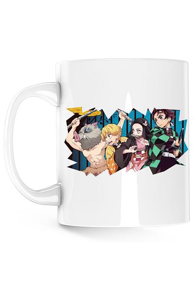 OEM Demon Slayer Poster Anime Drawings Mug, white, 330 ml