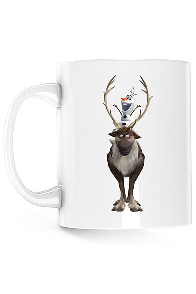 OEM Cana Disney Elsa Frozen Olaf Sven Desene, alba, 330ml