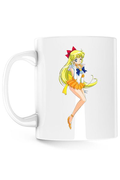 OEM Venus Sailor Moon Cartoon Mug, white, 330 ml