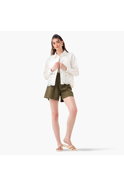 2Xtremz Cut Out Embroidery Shirt