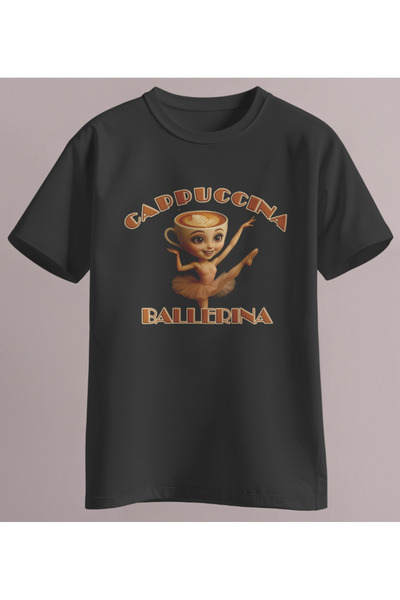 donamod Tricou Cappuccina Ballerina Italian Brainrot