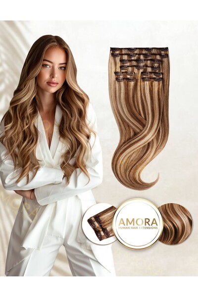 Amora Balayage Latte Cream - Clip On Lux Hair Extensions