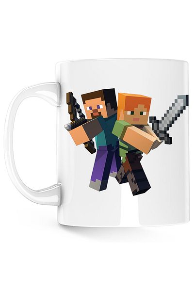 OEM Cana Steve Alex Fight Minecraft, alba, 330 ml