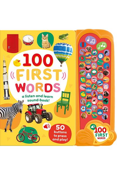 North Parade Children's book, NPP, 100 First Words - Children's 50 Button Sound Book, 0+ years