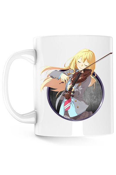 OEM Your Lie in April Love Story Violin Mug, white, 330 ml