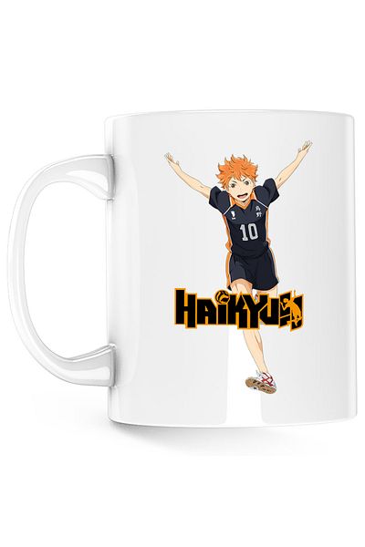 OEM Haikyuu Anime Volleyball Hinata Manga Mug, white, 330 ml