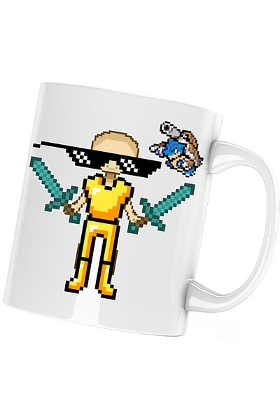 OEM Cana ThugLife Minecraft Gold Skin, alba, 330 ml