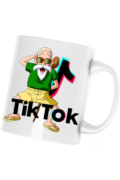 OEM Dragon Ball Z Tiktok Master Trainer Professor Tik Tok Mug, white, 330 ml
