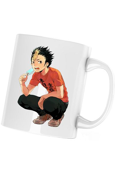 OEM Haikyuu Nishinoya Yuu Volleyball Ice Cream Haikyu!! Mug, white, 330 ml