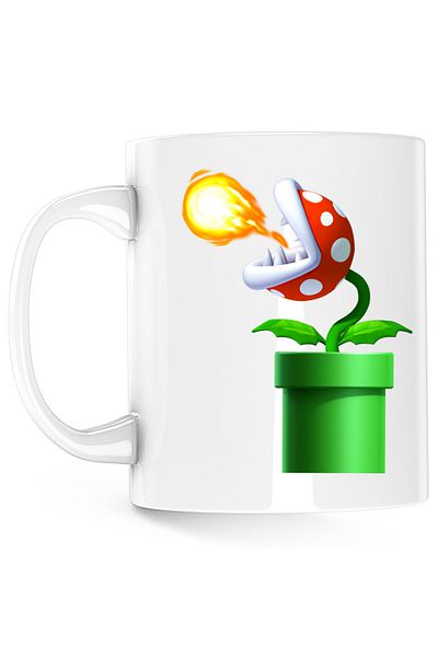 OEM Cana Super Mario Bros Planta Carnivora Wii, alba, 330 ml