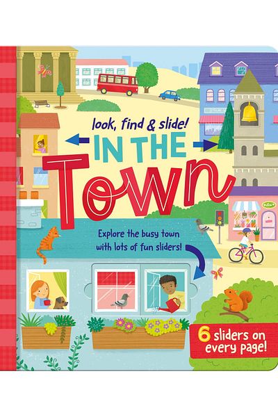 North Parade Children's book, NPP, In The Town - Look, Find & Slide Children's Book, 3+ years