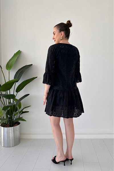 MaziButik Scallop Dress Black