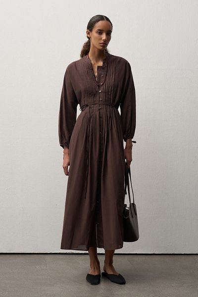 mathilda store Women's Bitter Brown Lisa Shirt Dress
