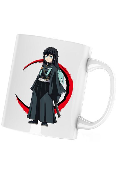 OEM Demon Slayer Muichiro Tokito Samurai Mug, white, 330 ml