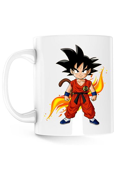 OEM Dragobete Dragon Ball Z Son Goku Anime Mug, white, 330 ml