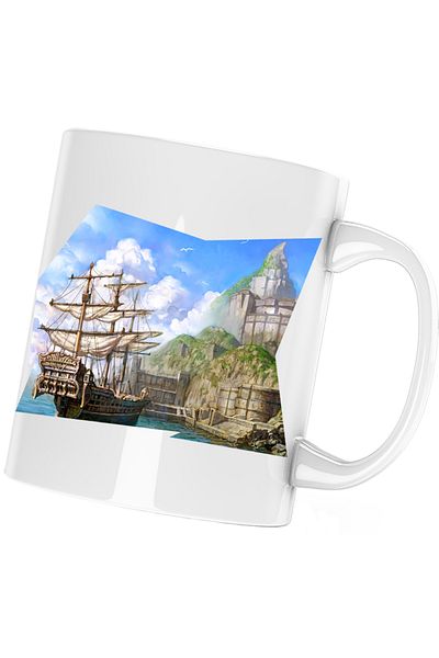 OEM Lineage Ship Video Game Mug, white, 330 ml