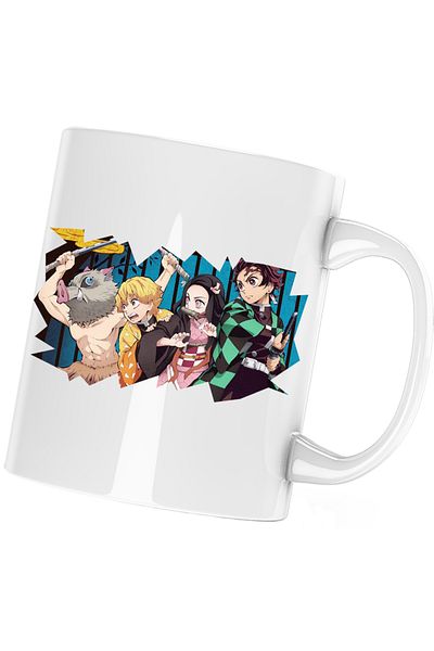 OEM Demon Slayer Poster Anime Drawings Mug, white, 330 ml