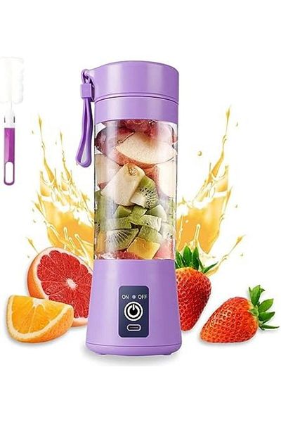 Biki Portable blender, fruit mixer with 6 blades, electric usb rechargeable juicer, fruit mixing machine