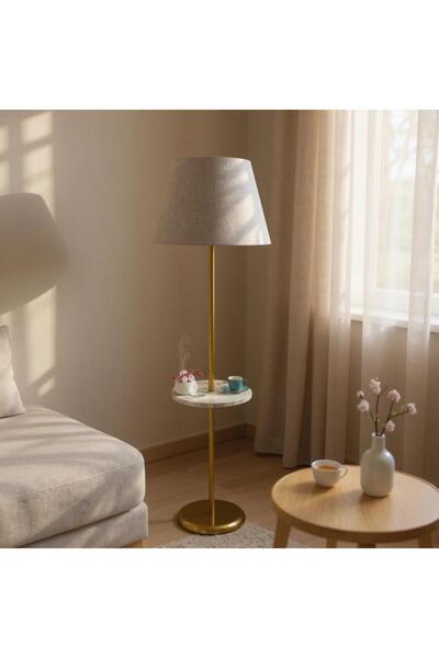 ABAJUR EVİM Retain Modern Ayaklı Lambader konik şapka