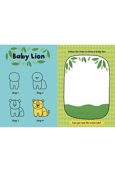 North Parade Book for children, NPP, Children's Learn-To-Draw Activity Book - Baby Animals, 4+ years