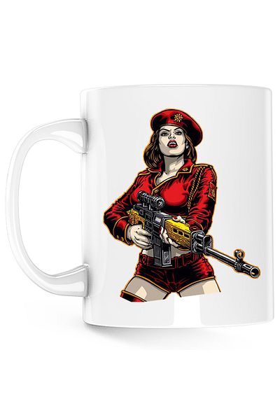 OEM Red Alert 2 Soviet Army Soldier Invasion Russia Mug, white, 330 ml