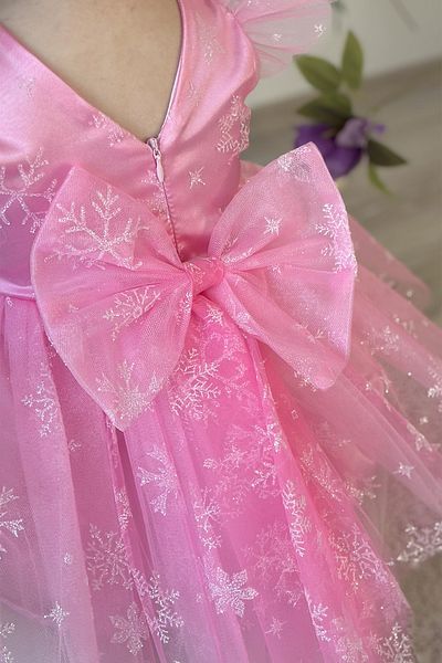 ALYRA Girls' Elsa Dress Short Sleeve Birthday Party Wedding Special Occasion Evening Dress Frozen Dress