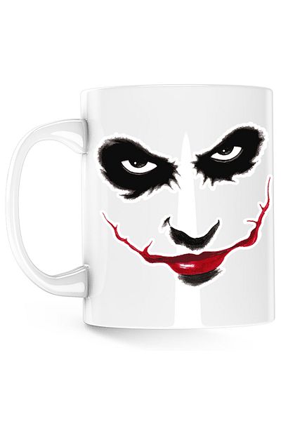 OEM Joker Psycho Mug Crazy Psychopath Horror, white, 330 ml