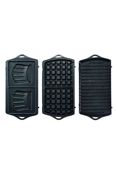 TEFAL | Aparat de gătit sandvișuri | SW614831 | 700 W | Număr de plăci: 3 | Negru/oțel inoxidabil