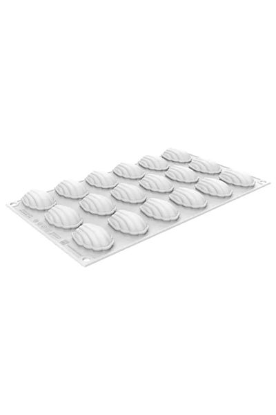 silikomart Silicone mold for single-portions, Madeleine XS13 by Xavi Donnay, 18 cavities, 45x33x16mm, 13 ml