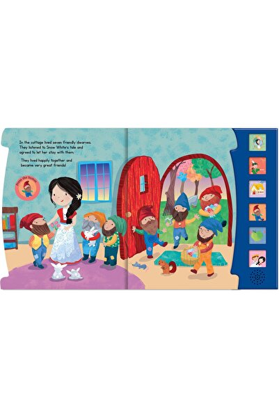 North Parade Basm Albă ca Zăpada și cei șapte pitici, 6 butoane sonore fermecătoare de apăsat și redactor, 1+ ani
