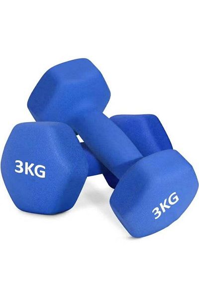 N2Y Vinyl Dumbbell Weight Lifting Set 3kg (2 Pieces)