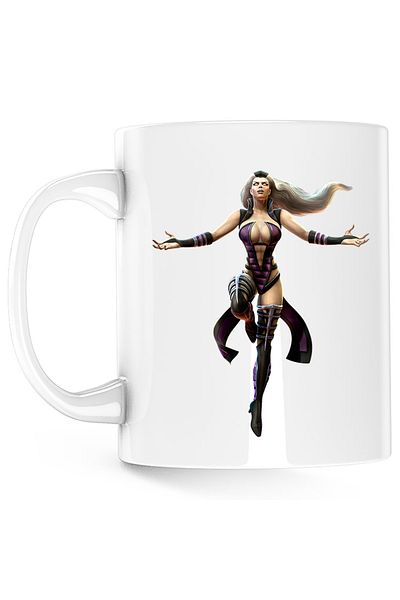 OEM Cana Mortal Kombat Sindel Shao Kahn Violet Gold Hair, alba, 330ml