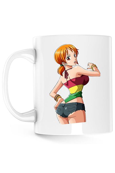 OEM One Piece Nami Cat CSGO Anime Mug, white, 330 ml