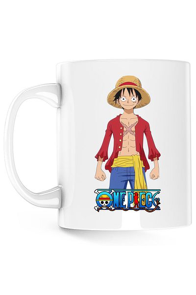 OEM Cana Monkey D Luffy Capitan Pirat Marinar One Piece, alba, 330 ml