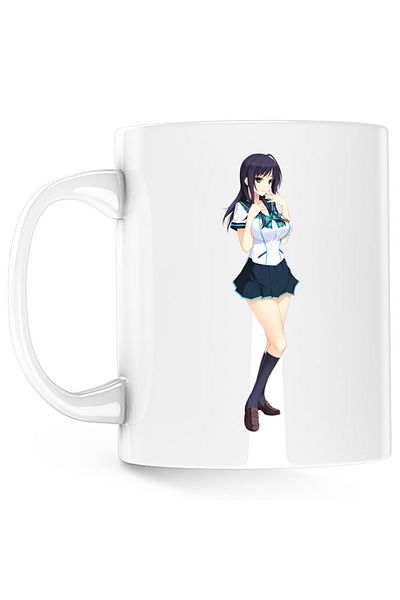 OEM Haikyuu Volleyball Anime Girl Mug, white, 330 ml