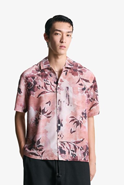 Bershka Printed short sleeve shirt