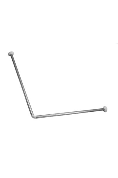 Raulconstruct Bara perdea dus inox, pentru cada sau dus, cu doua laturi, in forma de L, 90 x 90 cm