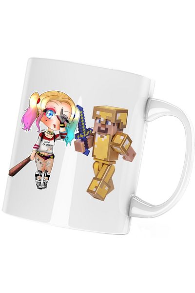OEM Cana Joker Harley Quinn Minecraft Gold Skin, alba, 330 ml