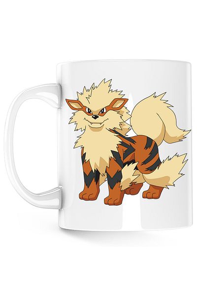 OEM Pokemon Arcanine Cat Tiger Mug, white, 330 ml