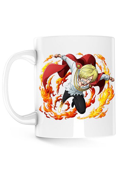OEM Cana Sanji Vinsmoke One Piece Black Leg, alba, 330 ml